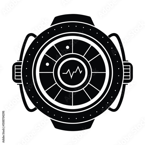 futuristic health device rotating dial vitals smart gadget medical wearable