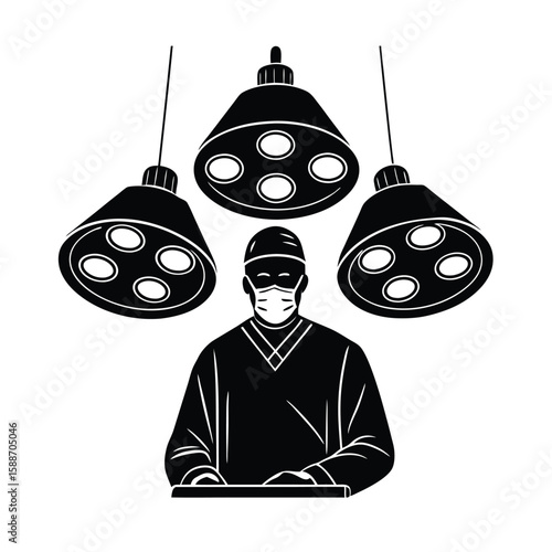 surgeon prep operation blue surgical room tools gown hospital clean