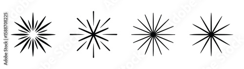 Starburst Icon Design for Decorative, Event, and Festival Themes