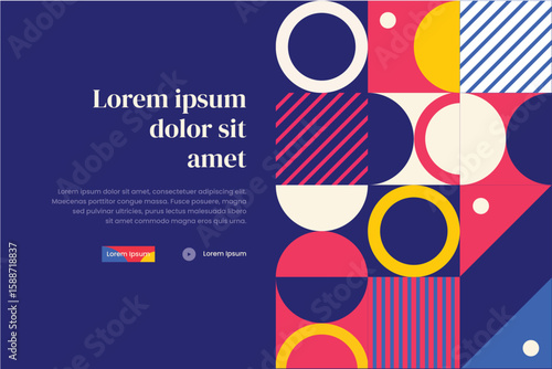 Banner Bauhaus Pattern 3