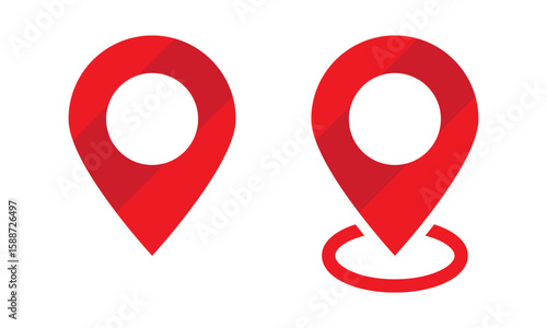 Free Download Red location map icon. Red maps pin. - GFXLoad