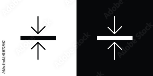 Thickness icon black flat pictogram. For graphic and web design.