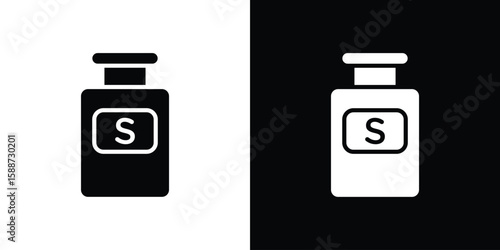 Solvent icon black flat pictogram. For graphic and web design.