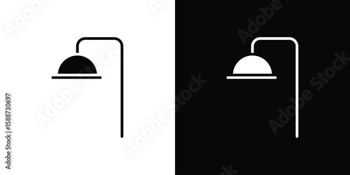 Shower Head icon black flat pictogram. For graphic and web design.