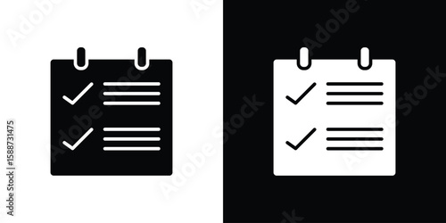 Reservation icon black flat pictogram. For graphic and web design.