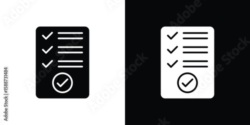 Requirements icon black flat pictogram. For graphic and web design.