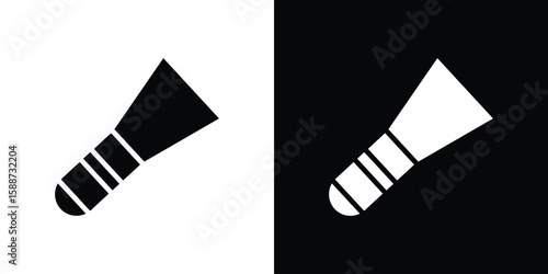 Putty knife icon black flat pictogram. For graphic and web design.