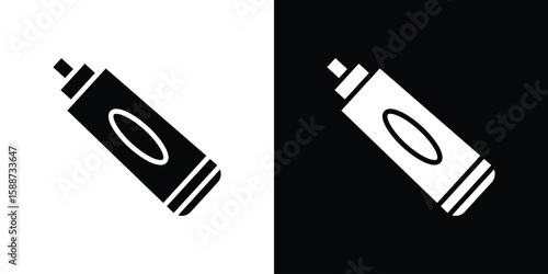 Ointment icon black flat pictogram. For graphic and web design.