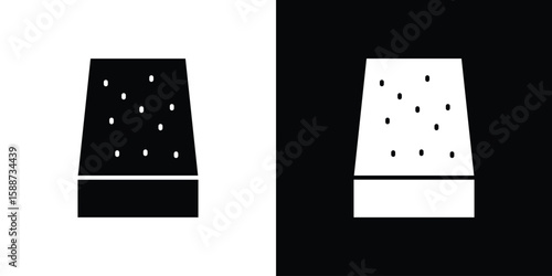 Mattress icon black flat pictogram. For graphic and web design.