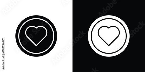 Love Plate icon black flat pictogram. For graphic and web design.