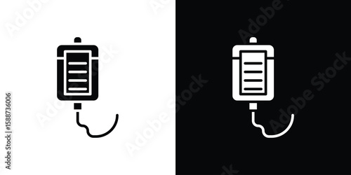 Intravenous icon black flat pictogram. For graphic and web design.