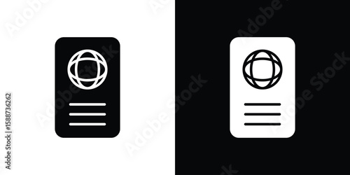 Immigration icon black flat pictogram. For graphic and web design.