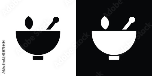 Herbal medicine icon black flat pictogram. For graphic and web design.
