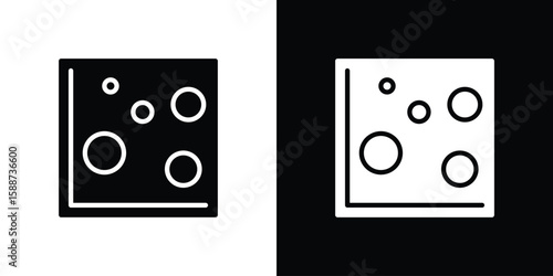 Heat Map icon black flat pictogram. For graphic and web design.
