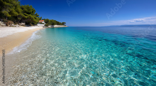 Fototapeta Naklejka Na Ścianę i Meble -  croatia beach sea wallpaper