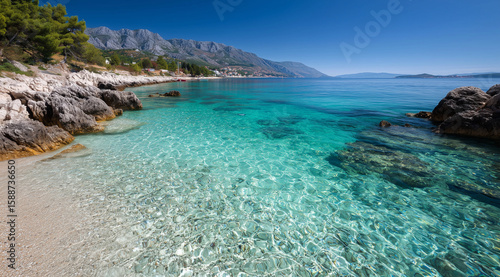 Fototapeta Naklejka Na Ścianę i Meble -  croatia beach sea wallpaper