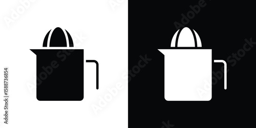 Hand Juicer icon black flat pictogram. For graphic and web design.