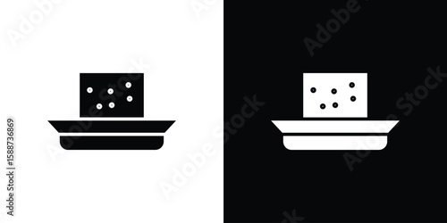 Halva icon black flat pictogram. For graphic and web design.