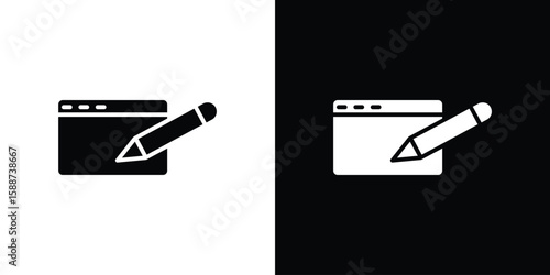 Electronic signature icon black flat pictogram. For graphic and web design.
