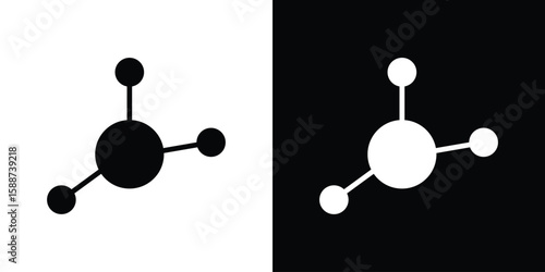 Decentralized icon black flat pictogram. For graphic and web design.