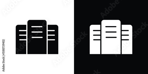 Data center icon black flat pictogram. For graphic and web design.