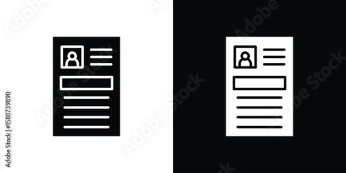 Curriculum icon black flat pictogram. For graphic and web design.