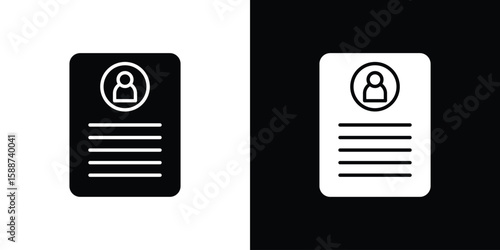 Criminal record icon black flat pictogram. For graphic and web design.