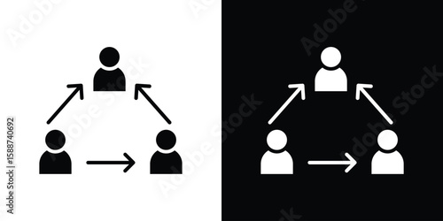 Coordinate icon black flat pictogram. For graphic and web design.
