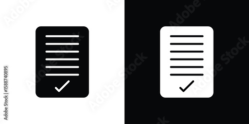 Contract coverage icon black flat pictogram. For graphic and web design.