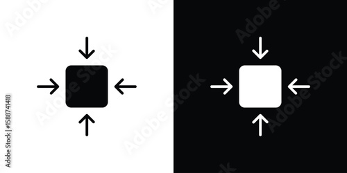 Compact size icon black flat pictogram. For graphic and web design.
