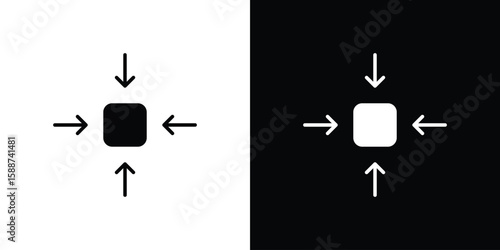 Compact size icon black flat pictogram. For graphic and web design.