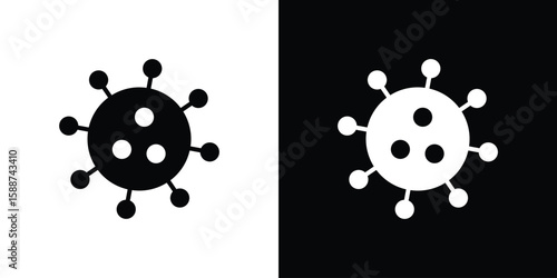 Cancer icon black flat pictogram. For graphic and web design.