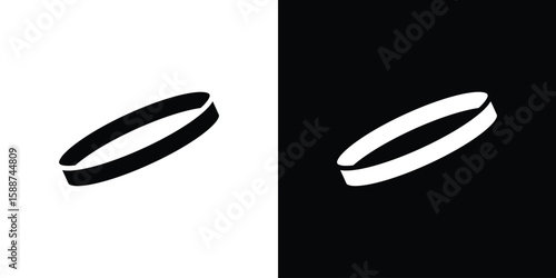 Bracelet icon black flat pictogram. For graphic and web design.