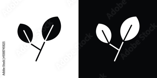 Basil icon black flat pictogram. For graphic and web design.