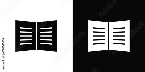 Bankbook icon black flat pictogram. For graphic and web design.