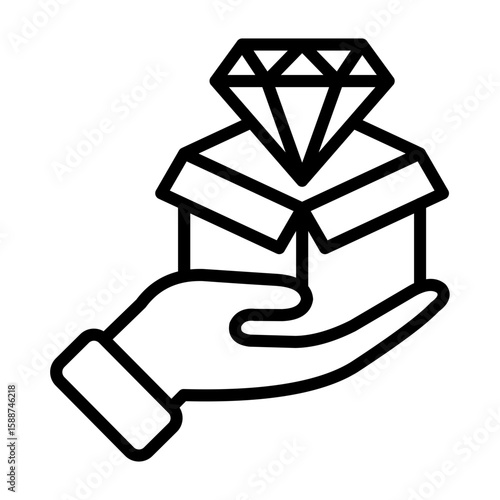 Value Proposition Icon Vector Illustration Line Version