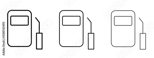 Welding icon thin line symbol on white background, editable stroke vector illustration