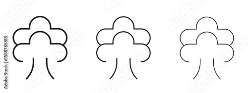 Steam icon thin line symbol on white background, editable stroke vector illustration