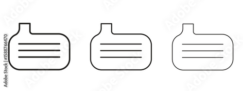 Sewerage tank icon thin line symbol on white background, editable stroke vector illustration