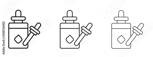 Serum icon thin line symbol on white background, editable stroke vector illustration