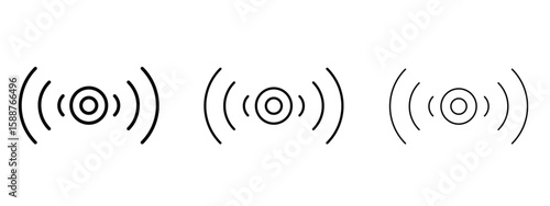 Sensor icon thin line symbol on white background, editable stroke vector illustration