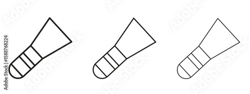 Putty knife icon thin line symbol on white background, editable stroke vector illustration