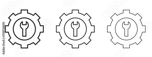 Productivity tools icon thin line symbol on white background, editable stroke vector illustration