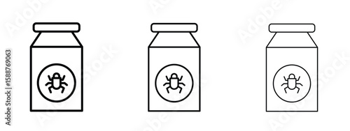 Pesticide icon thin line symbol on white background, editable stroke vector illustration