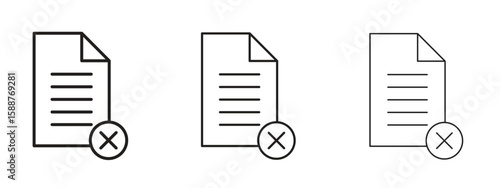 Paperless icon thin line symbol on white background, editable stroke vector illustration