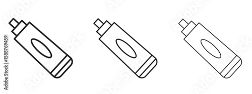 Ointment icon thin line symbol on white background, editable stroke vector illustration