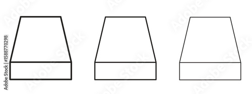 Mattress icon thin line symbol on white background, editable stroke vector illustration