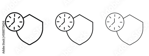 Long term icon thin line symbol on white background, editable stroke vector illustration