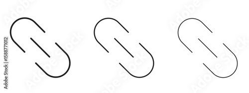 Link icon thin line symbol on white background, editable stroke vector illustration