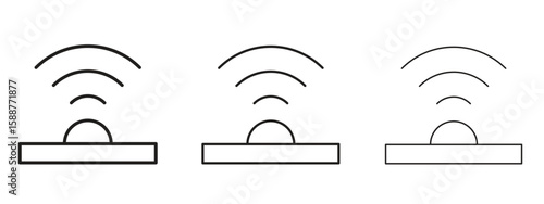 Infrared icon thin line symbol on white background, editable stroke vector illustration